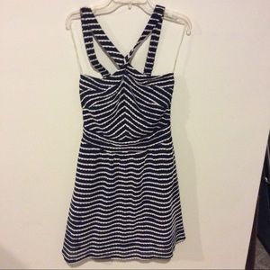 NWOT Paper Doll Striped Navy & White Summer Dress